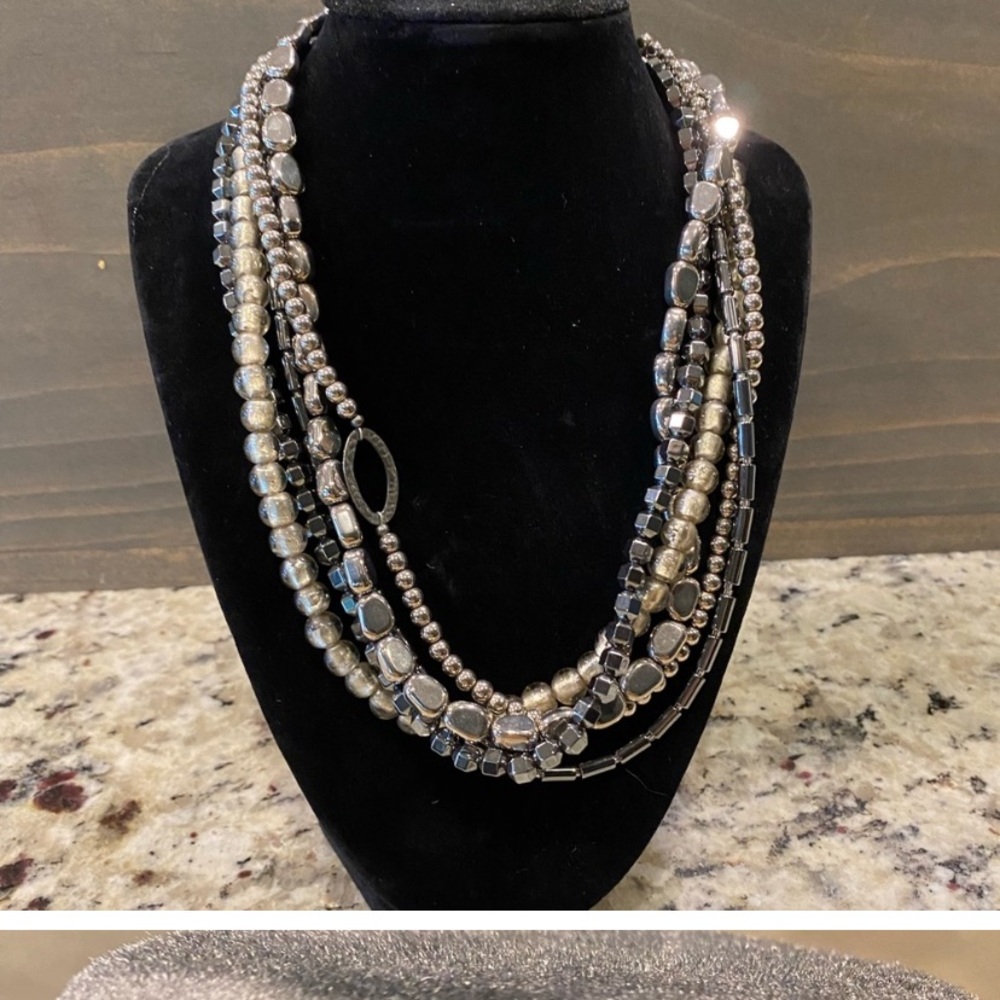 Silpada Silver Multi-Strand Necklace with Elegant Beads